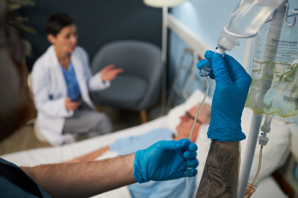 Administering Medical Treatment in Hospital Room Setting